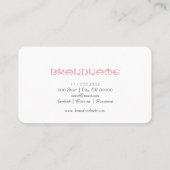 Herausragende rosa Pfauenfedern Beruflich Visitenkarte (Rückseite)