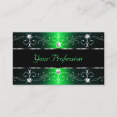 Herausragende schwarz-grüne Verzierte Grenzen mit Visitenkarte (Vorderseite)