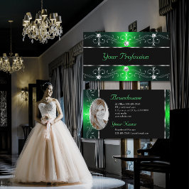 Herausragende schwarz-grüne Verzierte Grenzen mit  Visitenkarte