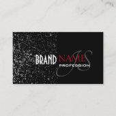 Herausragende schwarze, kleine Glitter-Stars und M Visitenkarte (Vorderseite)