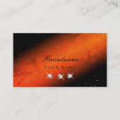 Herausragende schwarzorange funkelnde Juwelen Mode Visitenkarte (Vorderseite)
