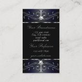 Herausragende Verzierte Schwarz-Blau-Ornamente mit Visitenkarte (Rückseite)