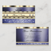 Herausragender Gold Blue-Sparkling-Glitzer mit Log Visitenkarte (Vorne/Hinten)