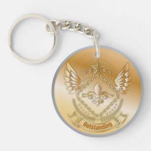 Herausragender Gold Silber Preis Personalname Schlüsselanhänger
