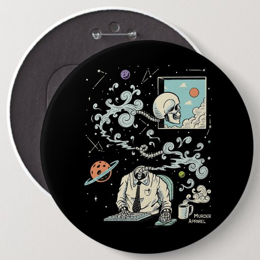 Herausragendes ADHD-Skelett 61 Button (Vorne & Hinten)