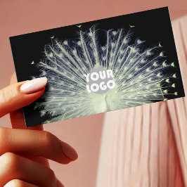 Herausragendes Beautifule Peacock Foto-Logo auf Sc Visitenkarte