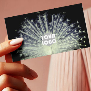 Herausragendes Beautifule Peacock Foto-Logo auf Sc Visitenkarte