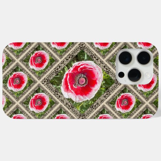 Herausragendes iPhone-Gehäuse mit roten und weißen Case-Mate iPhone Hülle (Rückseite (Horizontal))