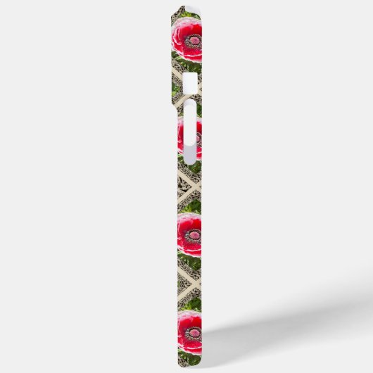 Herausragendes iPhone-Gehäuse mit roten und weißen Case-Mate iPhone Hülle (Rückseite / Links)