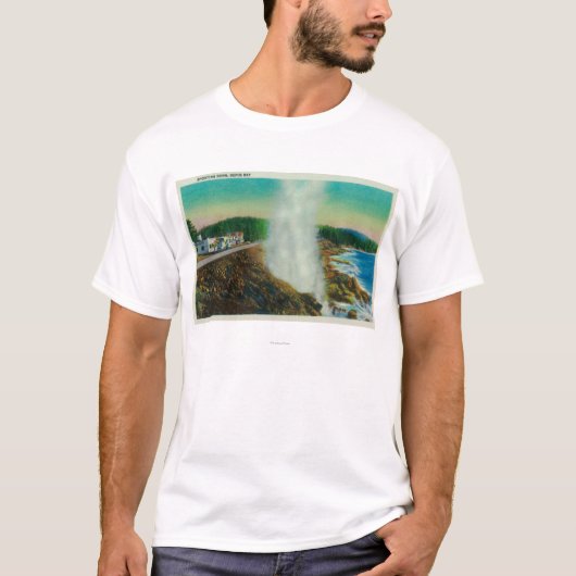 Herausspritzendes Horn in Depoe Bucht, Oregon T-Shirt (Vorderseite)