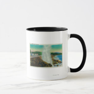 Herausspritzendes Horn in Depoe Bucht, Oregon Tasse
