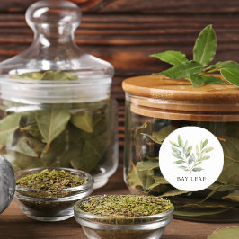 Herb Bay Leaf Runder Aufkleber