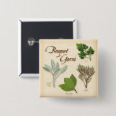 Herb Bouquet Button (Vorne & Hinten)
