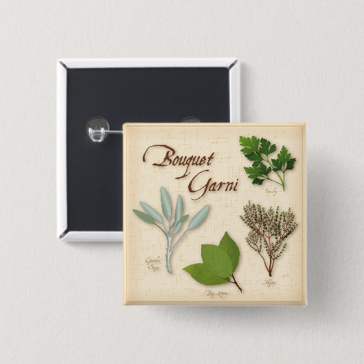 Herb Bouquet Button (Vorne & Hinten)