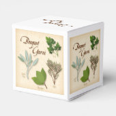 Herb Bouquet Favor Box Geschenkschachtel (Rückseite)