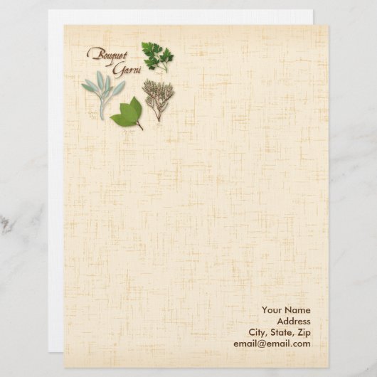 Herb Bouquet Letterhead Briefbogen (Vorne/Hinten)