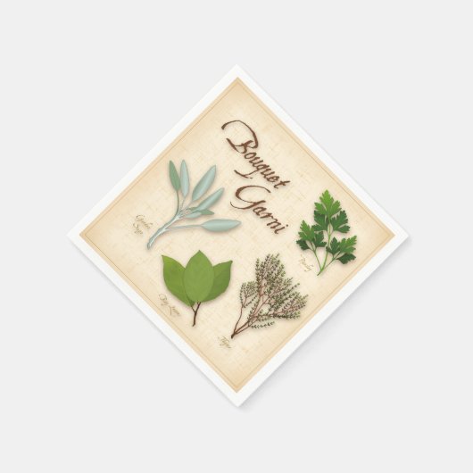 Herb Bouquet Napkins Serviette (Ecke)