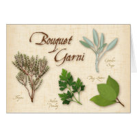 Herb Bouquet Rezept Grußkarte