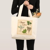 Herb Bouquet Tote Bag Jumbo Stoffbeutel (Vorderseite (Produkt))