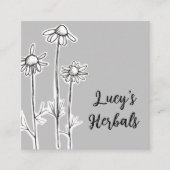 Herb Business Chamomile Tee Seife Salate Quadratische Visitenkarte (Vorderseite)