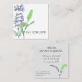 Herb Business Sage Farm Quadratische Visitenkarte (Vorne/Hinten)