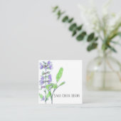 Herb Business Sage Farm Quadratische Visitenkarte (Stehend Vorderseite)