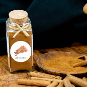 Herb Cinnamon Watercolor Runder Aufkleber