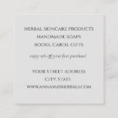 Herb Farm Chicory Medicinal Pflanze Business Card Quadratische Visitenkarte (Rückseite)