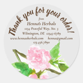 Herb Farm Vielen Dank für Ihre Bestellung Runder Aufkleber