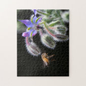 Herb Garden Blume Borage & Honey Bee Puzzle (Vertikal)