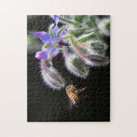Herb Garden Blume Borage & Honey Bee Puzzle (Vertikal)