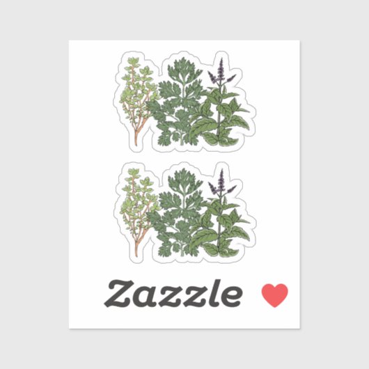Herb Garden Custom-Cut Vinyl Sticker (Blatt)