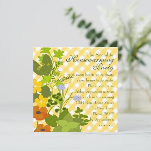 Herb Garden Einladung (Stehend Vorderseite)