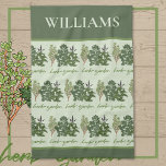 Herb Garden Geschirrtuch<br><div class="desc">Herb Garden Design in schönen Grüntönen. Personalisieren mit Name. Großartiges Geschenk für einen Gärtner.</div>