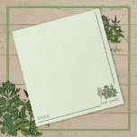 Herb Garden Notizblock<br><div class="desc">Herb Garden Design in schönen Grüntönen. Gartennotizen für Kräuterpflanzen oder Ideen. Personalisieren Sie Ihre Daten mit Name oder Datum. Großartiges Geschenk für einen Gärtner.</div>