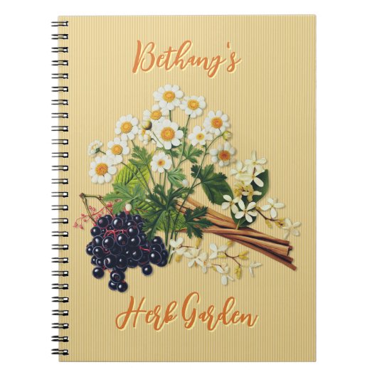 Herb Garden Personalisiert Lined Pages Journal Notizblock (Vorderseite)