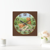 Herb Garden Quadratische Wanduhr (Zuhause)
