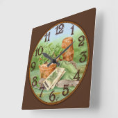 Herb Garden Quadratische Wanduhr (Winkel)