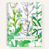 Herb Garden Record Botanisches Sketchbook Notizblock (Vorderseite)