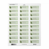Herb Green Garden Return Address Label (Vorne)