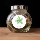 Herb Mint Watercolor Runder Aufkleber