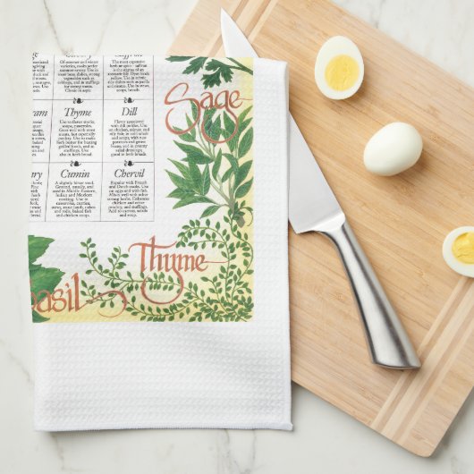 Herb Primer Geschirrtuch (Viertel Falte)