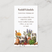 Herb Shelf Herbalist Naturopath Visitenkarte (Vorderseite)