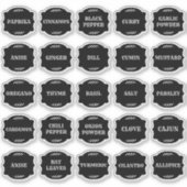 Herb & Spice Jar Labels  (Vorderseite)
