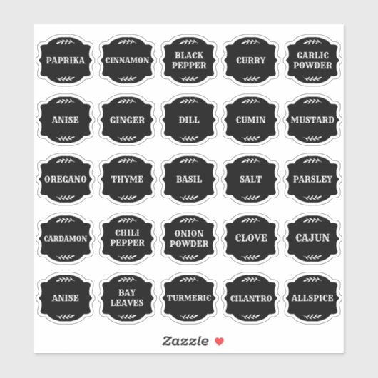 Herb & Spice Jar Labels  (Blatt)