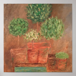 Herb Topiary Evergreen Art Print Poster
