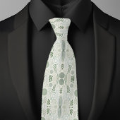 Herb- und Sage-Muster Necktie Krawatte