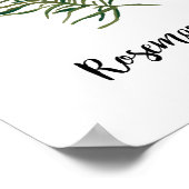 Herb Wasserfarbe Malerei Word Art Poster (Ecke)