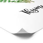 Herb Wasserfarbe Malerei Word Art Poster (Ecke)