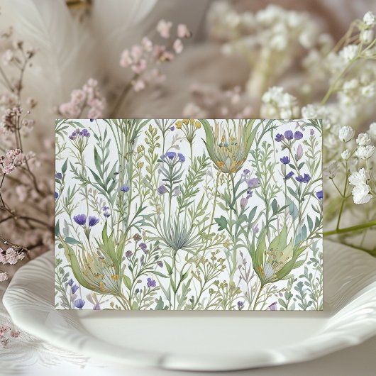 Herbal Garden Elegante Pastel Wedding Einladung